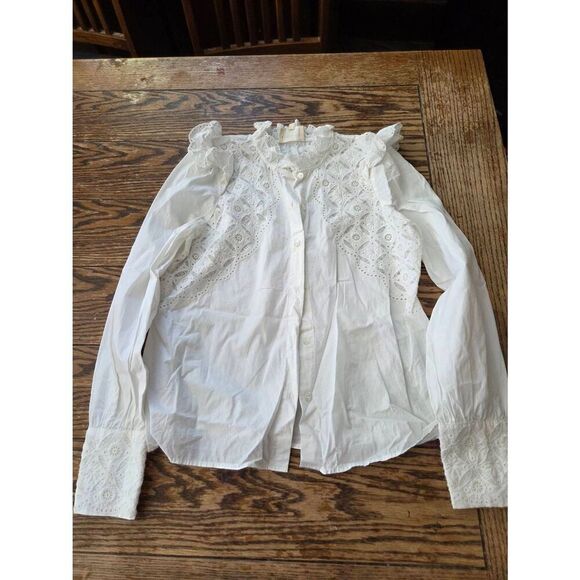 Sézane Mary shirt ecru/cream Sz 36 (US 4) - Picture 2 of 4